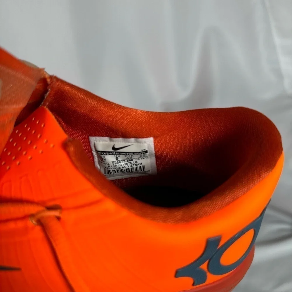 Nike KD 6 “NYC 66” limited edition basketball shoes bright orange 6Y or women 8